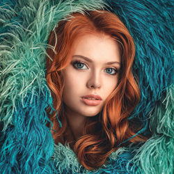 Girl in feathers-Elena Mikhailova-silver-fashion-9805