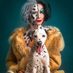 Cruella de Vil and Pongo-Valics Lehel-bronze-fine_art-2867