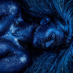 Blue Galaxy Stars-Alexander Stancovschi-silver-fine_art-6946