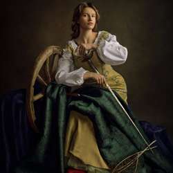 Saint Catherine of Alexandria.-Elian Coman-bronze-fine_art-9501