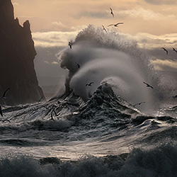 The sea has awoke-Nick Page-silver-landscape-611
