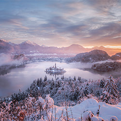Bled Lake covered with fresh snow-Jaka Ivancic-gold-landscape-2403