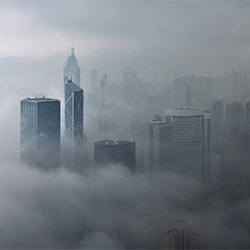 Dence Fog Over The City-Cp Lau-bronze-landscape-2141