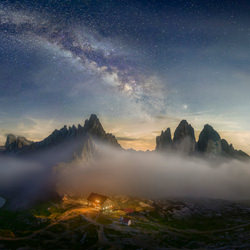 Night emotions among the mountains-Alberto Ghizzi Panizza-bronze-landscape-3365