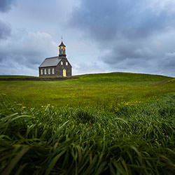 Hvalsnes Church-Clare Vella-silver-landscape-16553