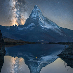 Starry Matterhorn-Lukas-bronze-landscape-17690