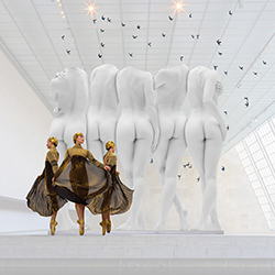 Dance Study #1623: Dancers in the Museum, Betsy McBride, sculptures, Rachel Redding-Howard Schatz-silver-portrait-14761
