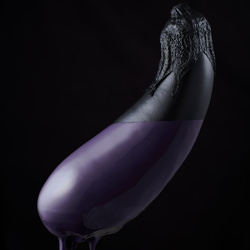 Purple Eggplant.-Curtis Gallon-bronze-still_life-8001