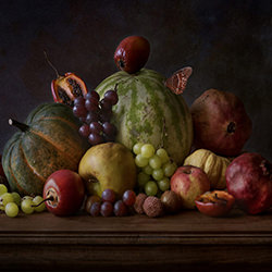 FRUIT MOUNTAIN-Olga Antanaitene-silver-still_life-16957