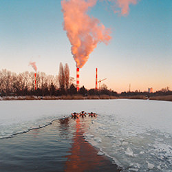 Winter Swimming in Toxic Lake-Radek Von Hirschberg-bronze-street-17342