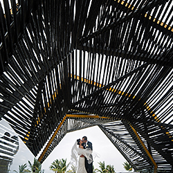 Couple Kiss under the Gazebo at The Royalton Riviera Cancun-Vincent Van Den Berg-finalist-wedding-161