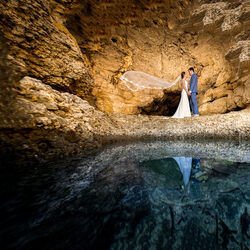 Miroir dans grotte-Bas Uijlings-bronze-mariage-9842